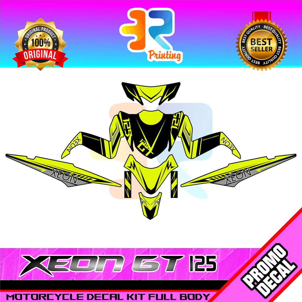 Jual Stiker Decal Striping Motor Xeon Gt Eagle Eyes Custom Black