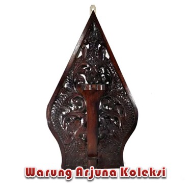 Jual Blawong Keris Ukiran Gunungan Wayang Kayu Jati Tempel Dinding