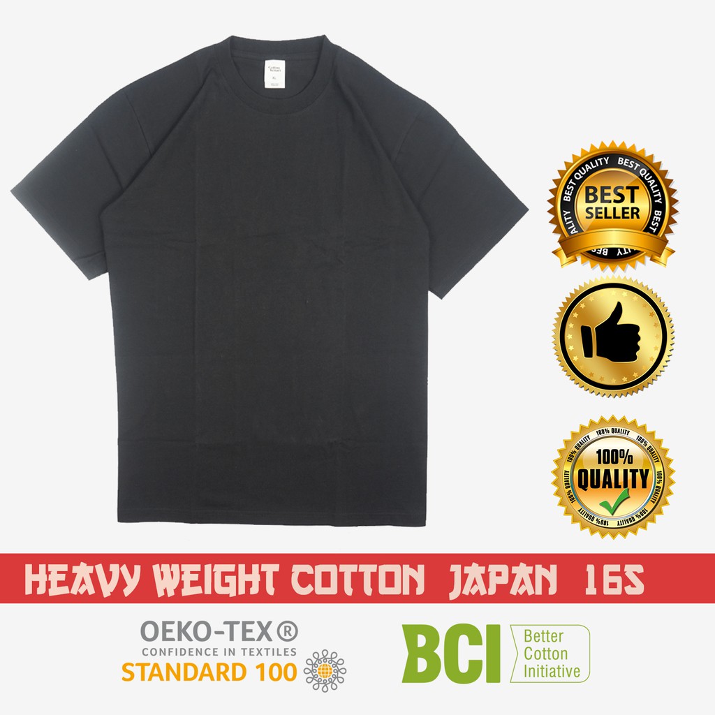 Jual Kaos Heavy Cotton S Black Cotton Japan Gsm Kaos Polos