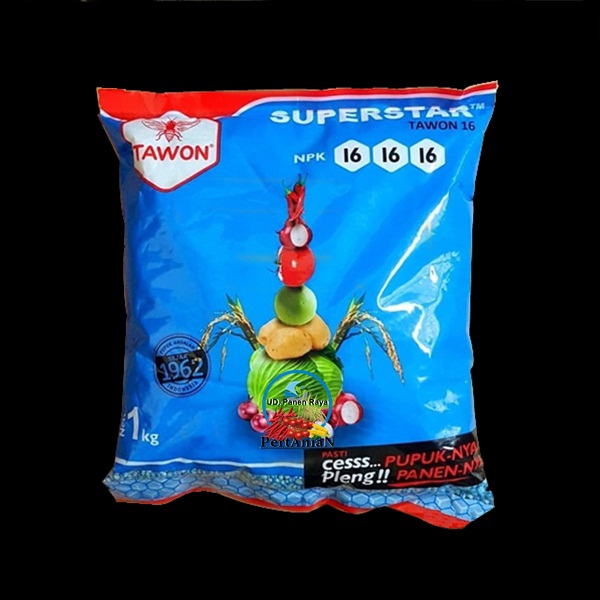 Jual Pupuk NPK 16 16 16 Super Star Cap Tawon 1Kg Nutrisi Tanaman