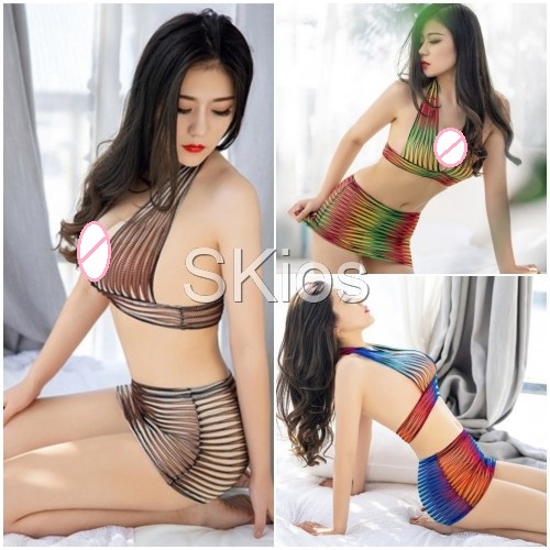 Jual Sexy Lingerie Transparan Mini Skirt Sleepwear Rok Mini Baju Tidur