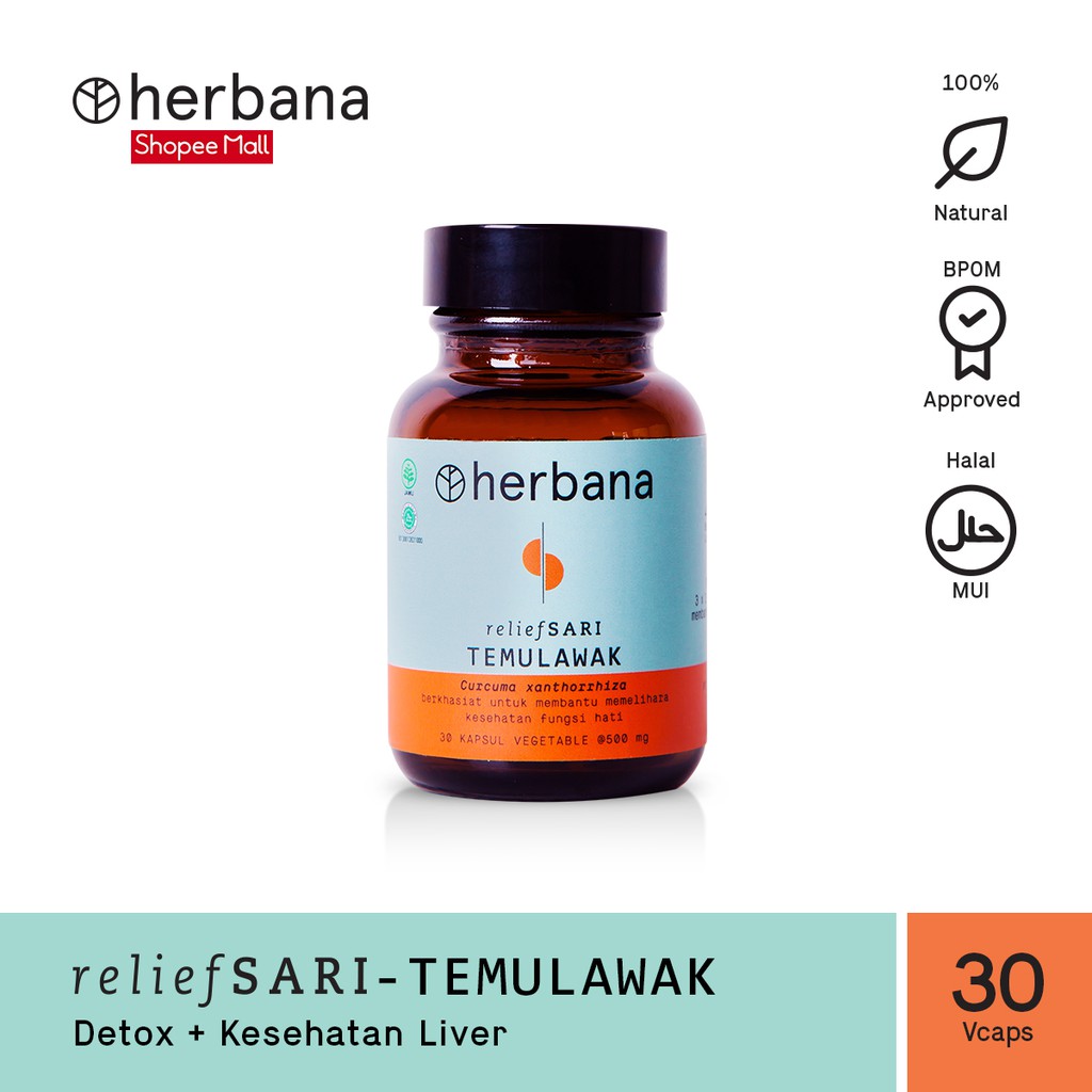 Jual Herbana Relief Sari Temulawak Kesehatan Liver Dan Kolesterol