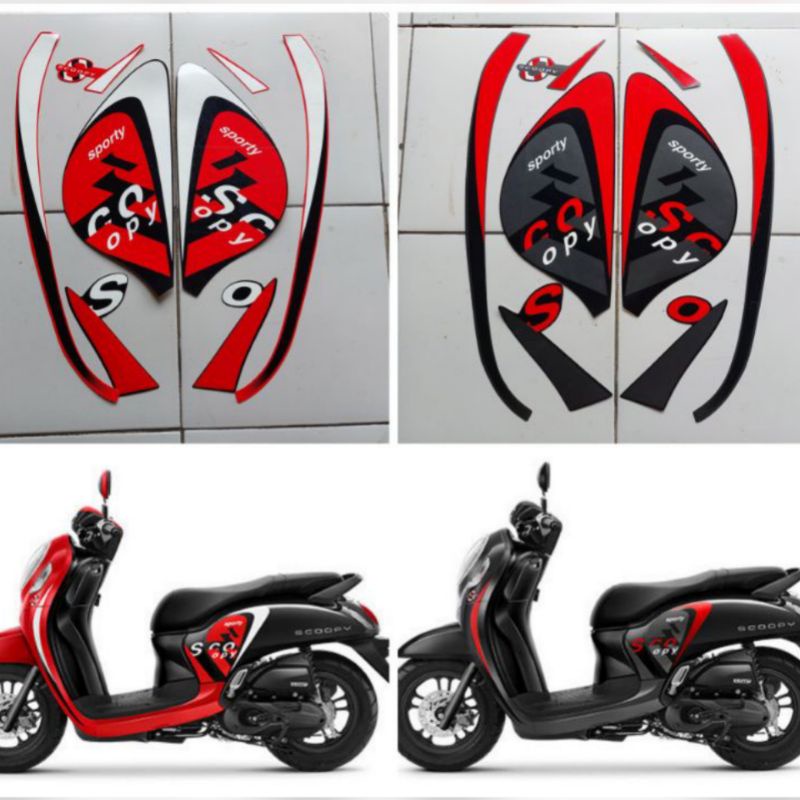 Jual Striping Scoopy Sporty Stiker Bodi Motor Scopy Sporty