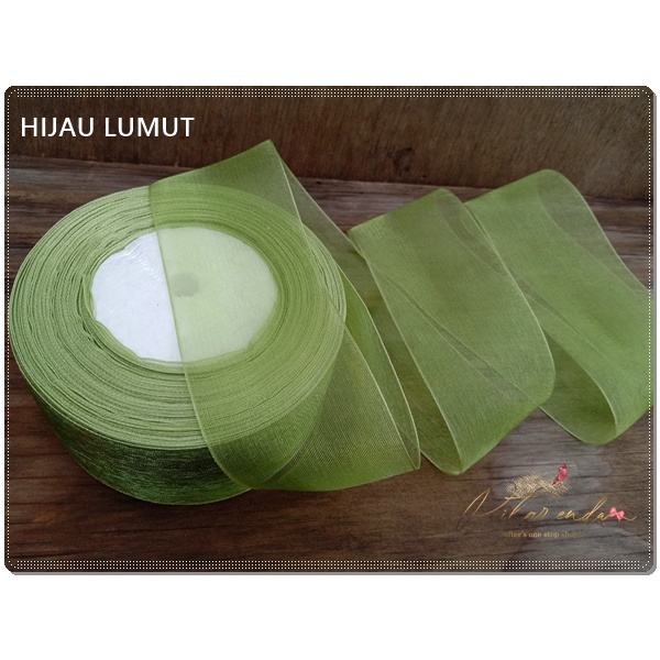 Jual GPITA 132 Pita Organdi Polos 5 Cm Seri Lebaran 50 Yard