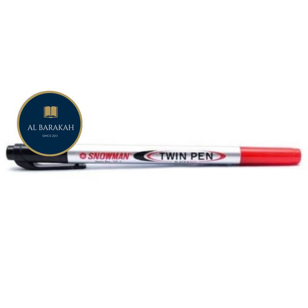 Jual Spidol Snowman Twin Pen In Tp Warna Biru Merah Hitam Merah