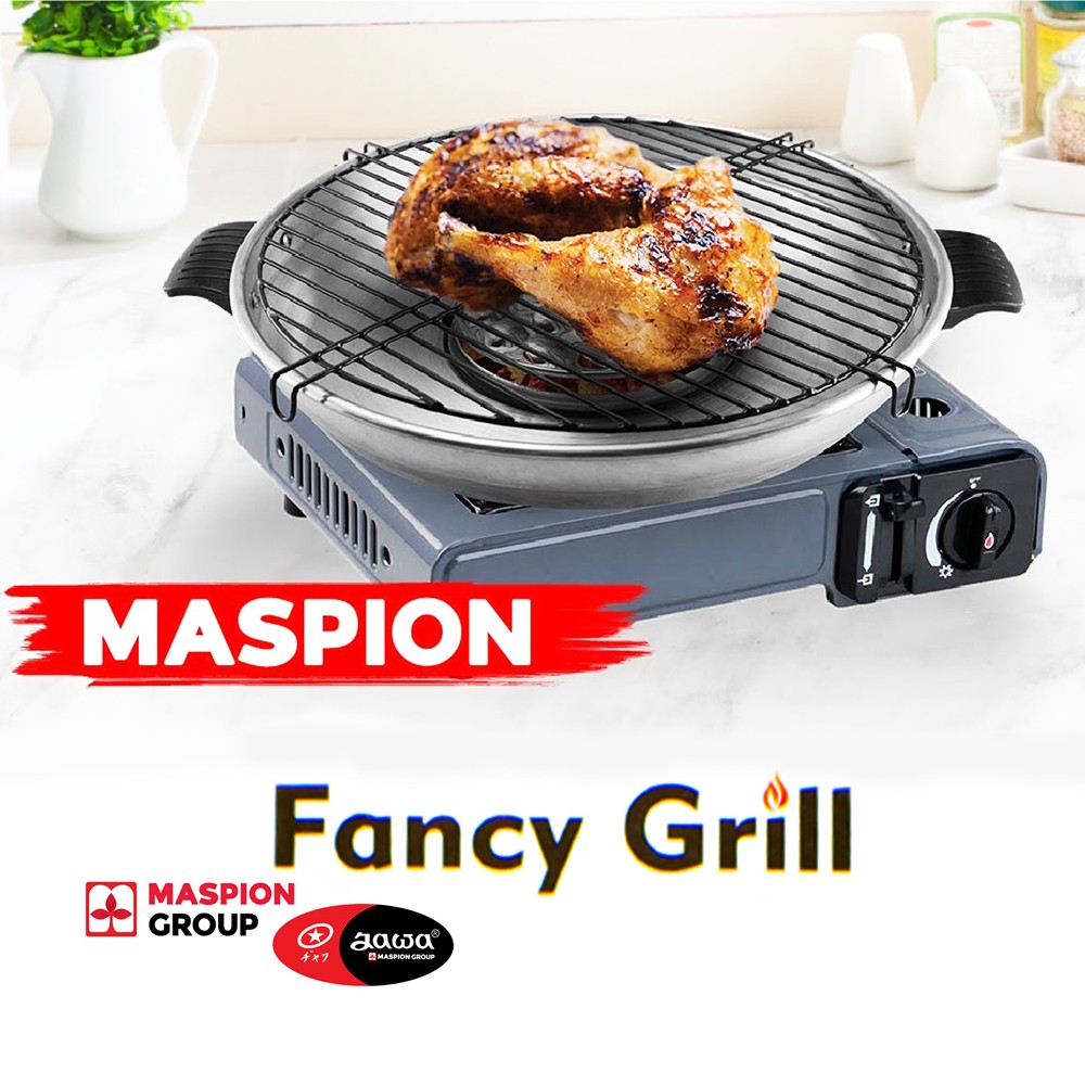 Jual Maspion Panggangan Fancy Grill Cm Abu Abu Shopee Indonesia