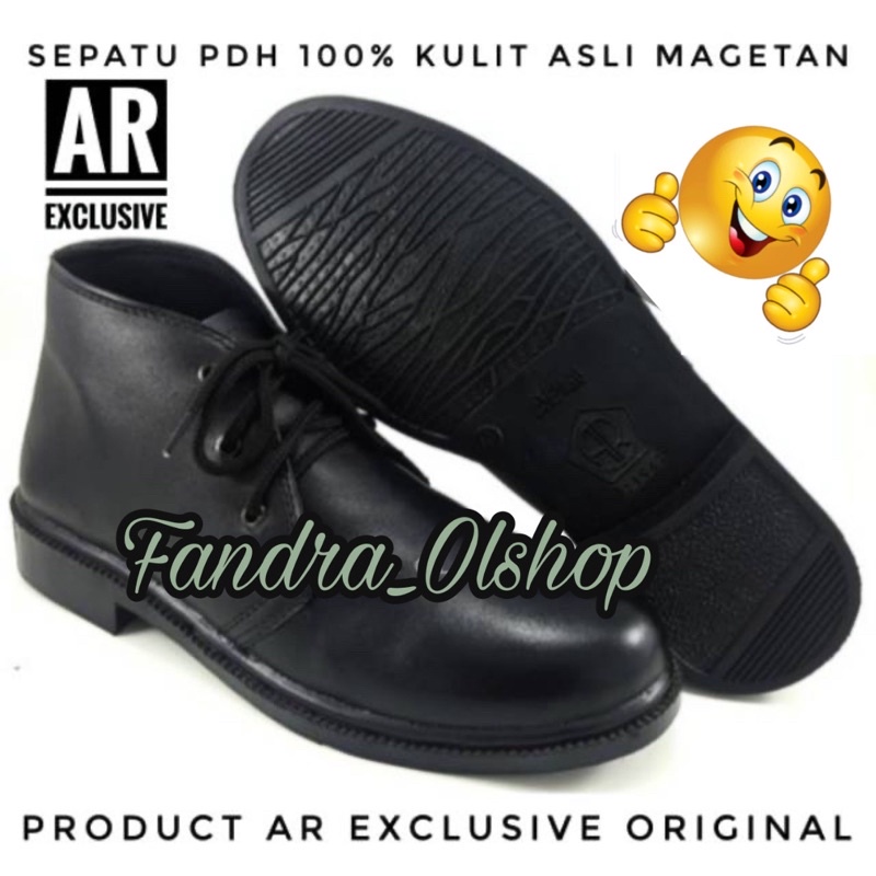 Jual Sepatu Pdh Ar Tali Exclusive Hitam Dove Kulit Asli Tni Polri