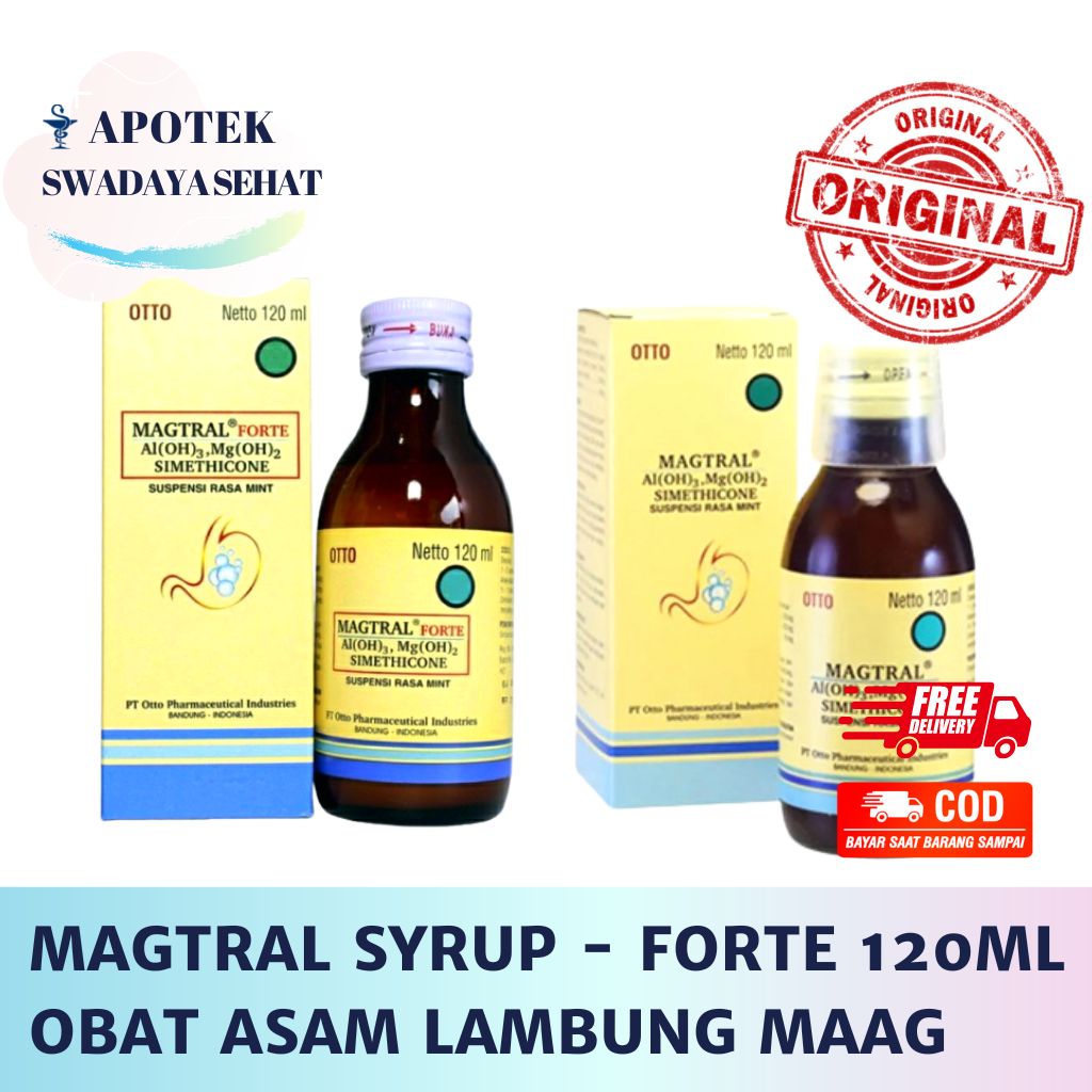 Jual MAGTRAL Forte Syrup Dan Magtral Biasa 120 ML MINT Obat Asam