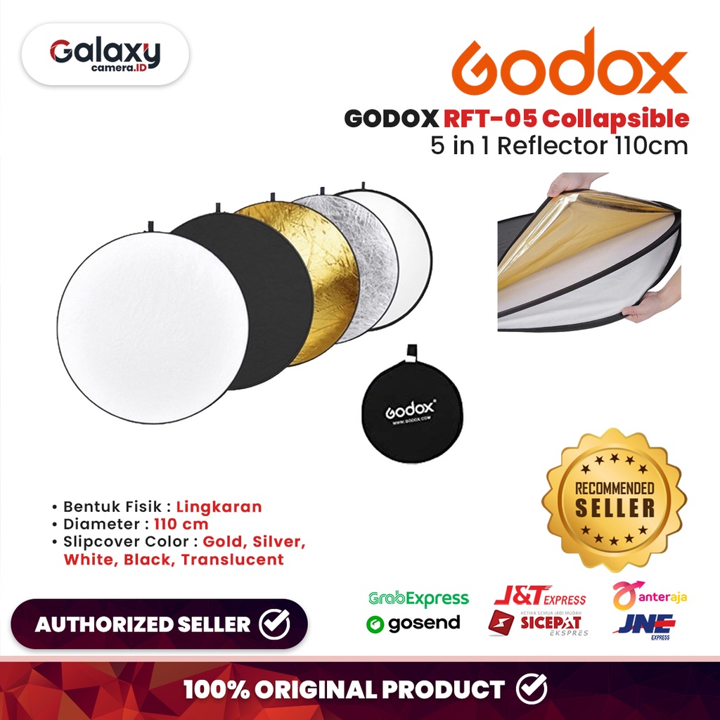 Jual Godox RFT 05 Collapsible 5 In 1 Reflector 110cm Shopee Indonesia