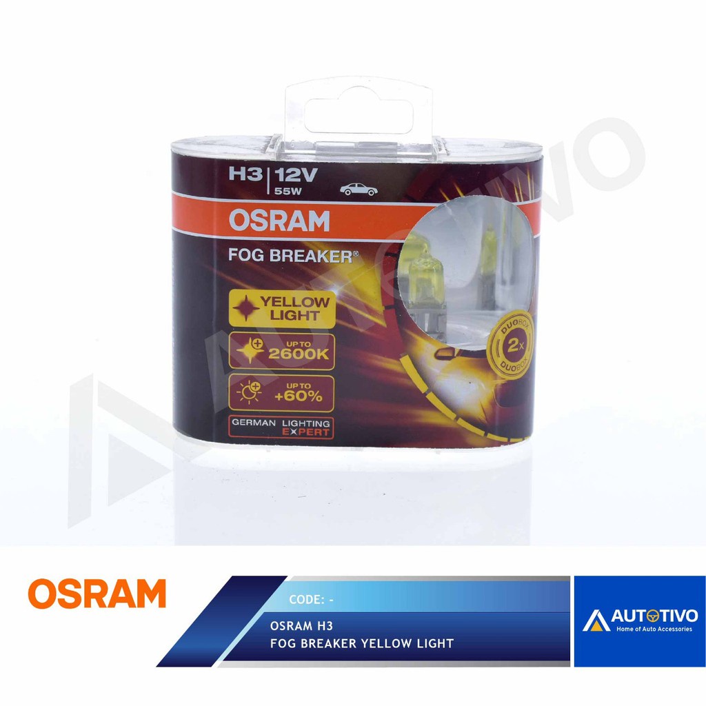 Jual Lampu Mobil Bohlam Fogbreaker H3 Halogen 12 Volt 55 Watt OSRAM