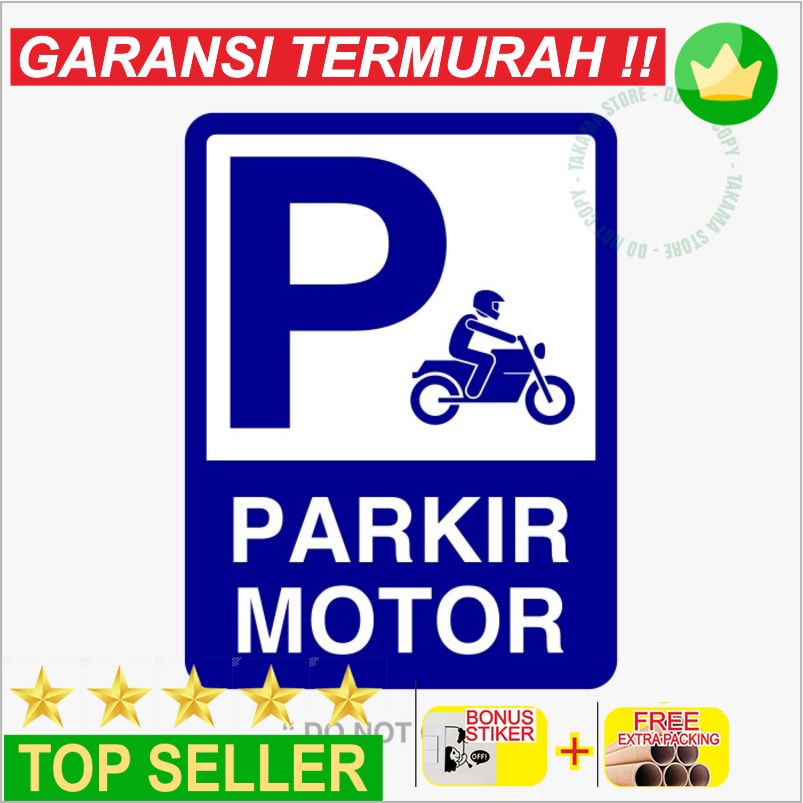 Jual Terlaris Rambu Parkir Motor X Cm Plat Alumunium Elegan