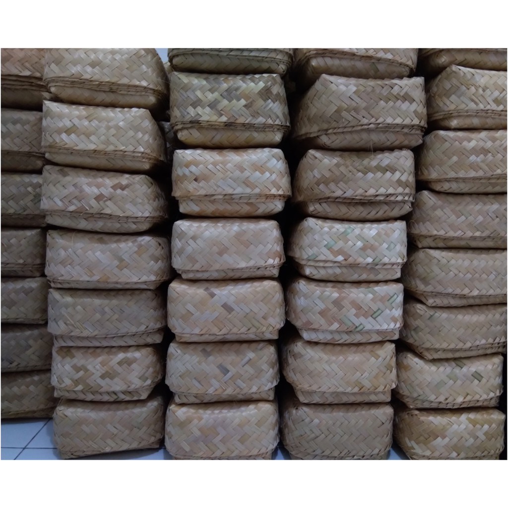 Jual Besek Bambu Size X Cm Standard Catering Nasi Besek Sekat