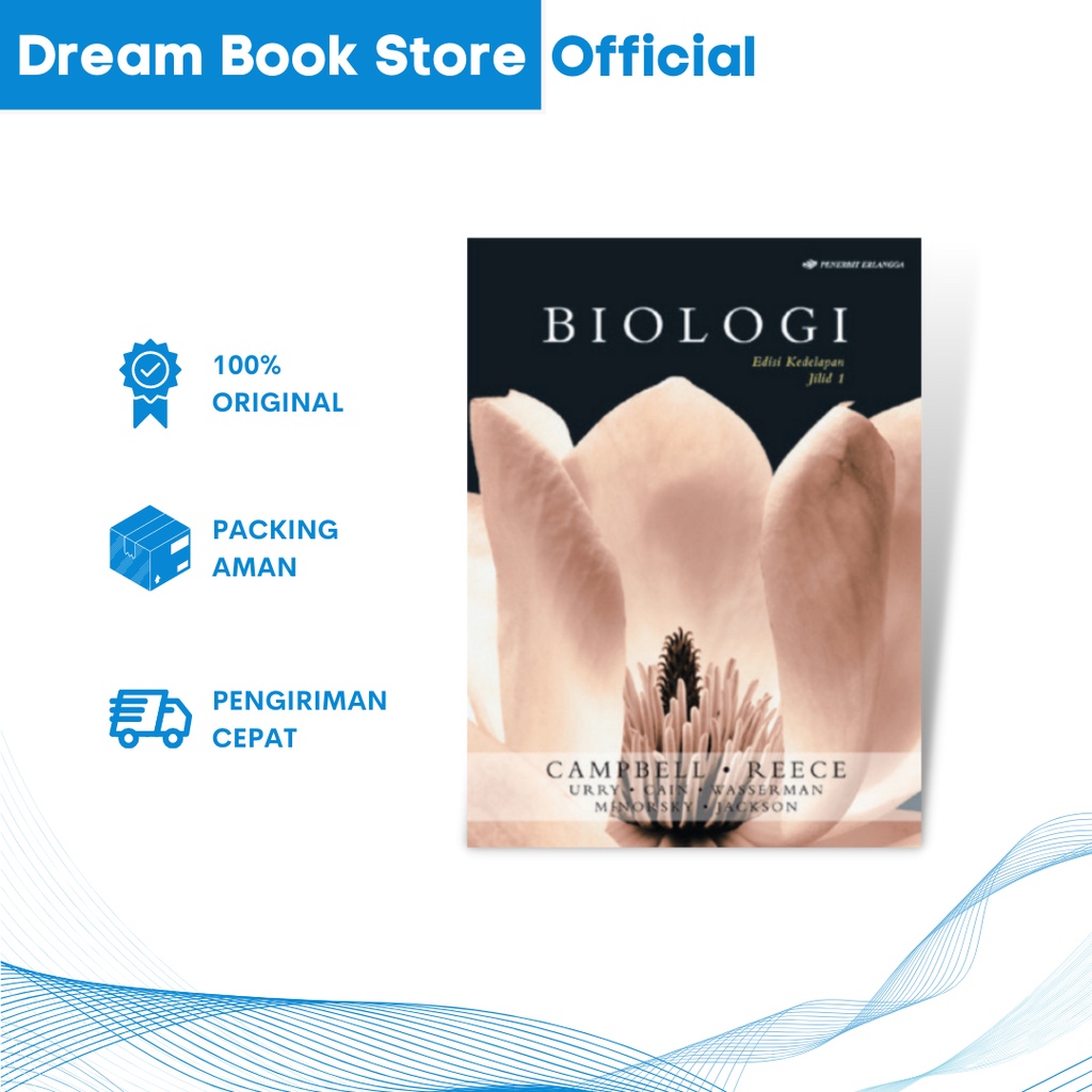 Jual Buku Biologi Jilid 1 Edisi 8 Campbell Erlangga Original Shopee