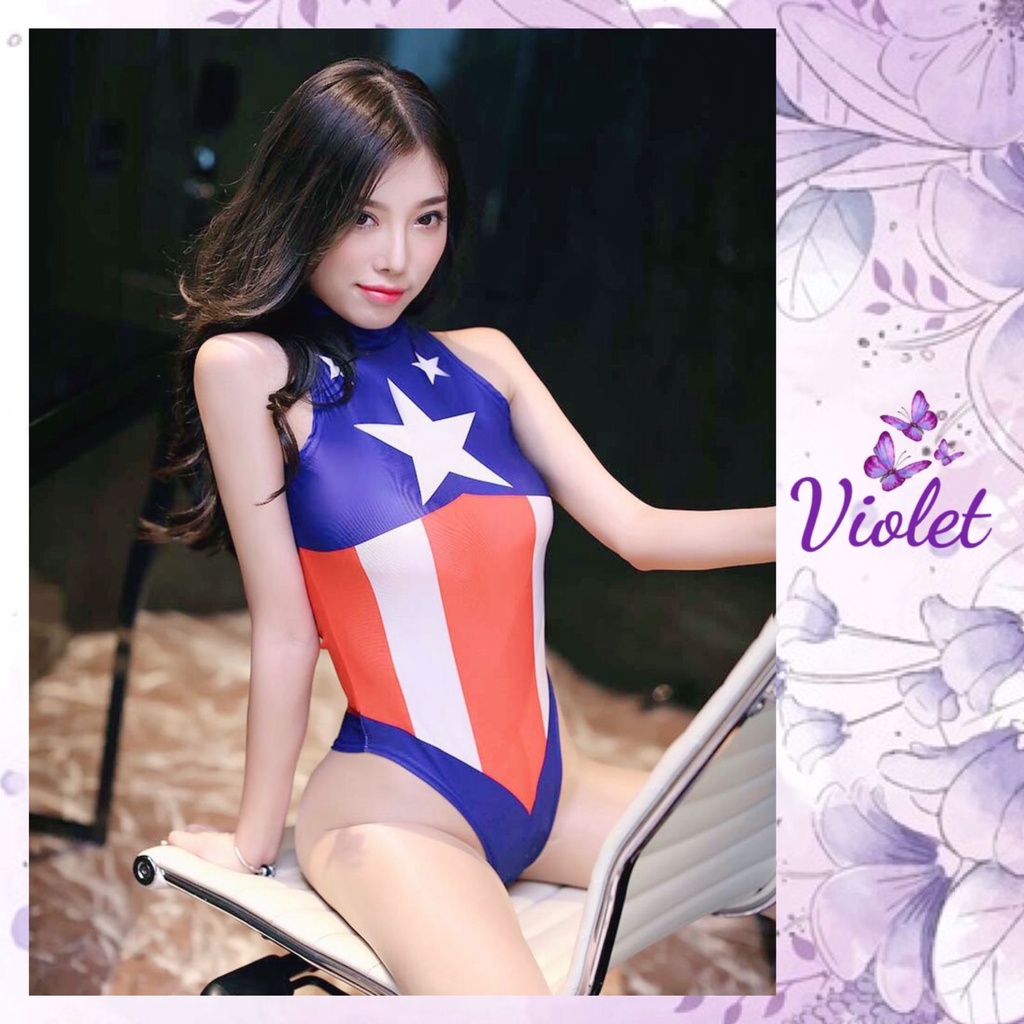 Jual Violet Lingerie Kostum Cosplay Superhero Baju Renang Sexy