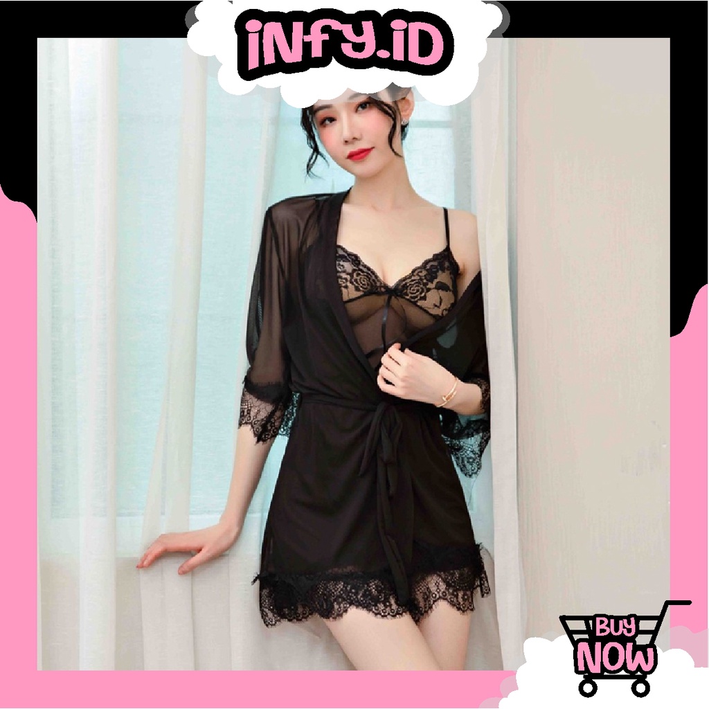 Jual INFY Lingerie Seksi Baju Tidur Lace Seksi Lingerie Sexy Gaun