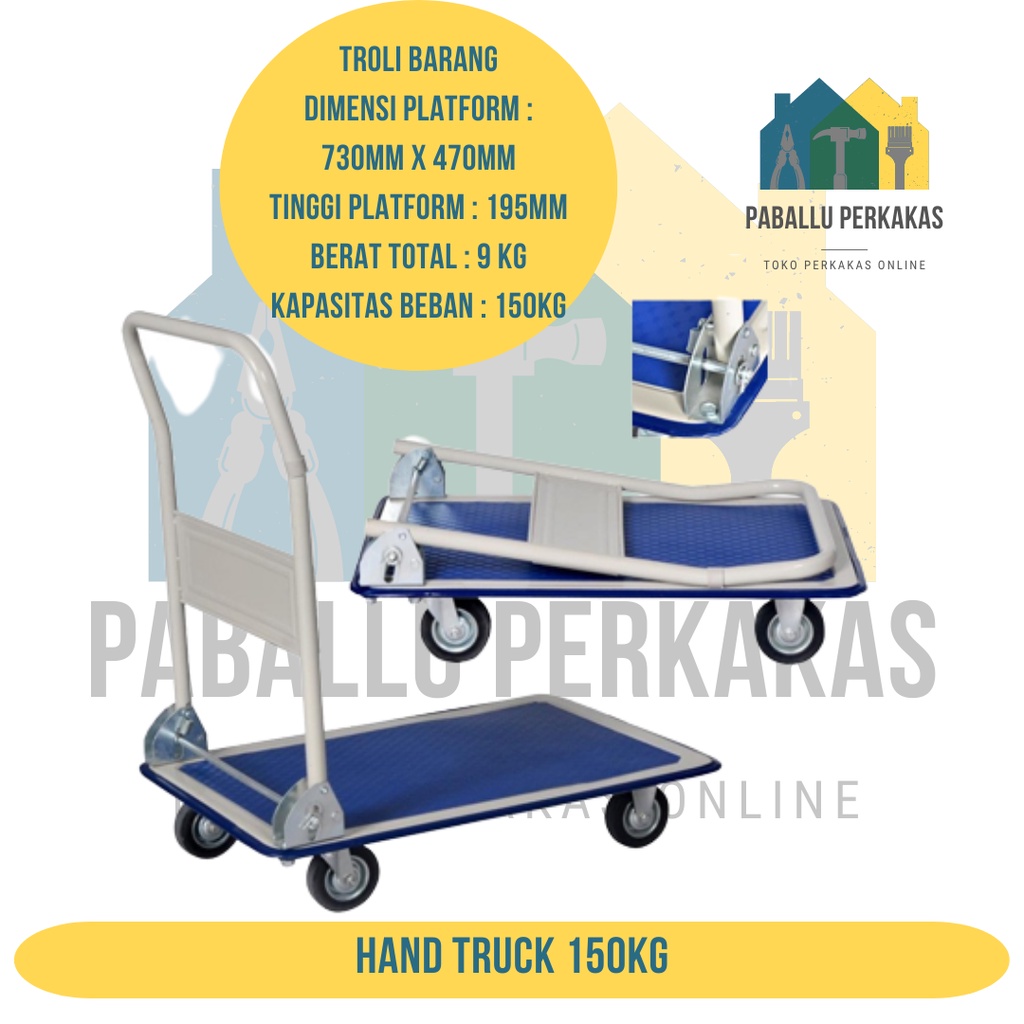 Jual Troli Barang Lipat Hand Truck Kg Trolley Dorongan Angkut