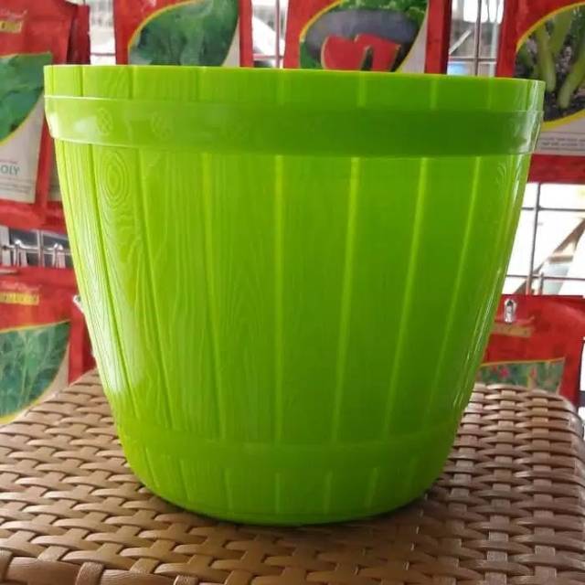 Jual Pot Bunga Motif Gentong Kayu Shopee Indonesia