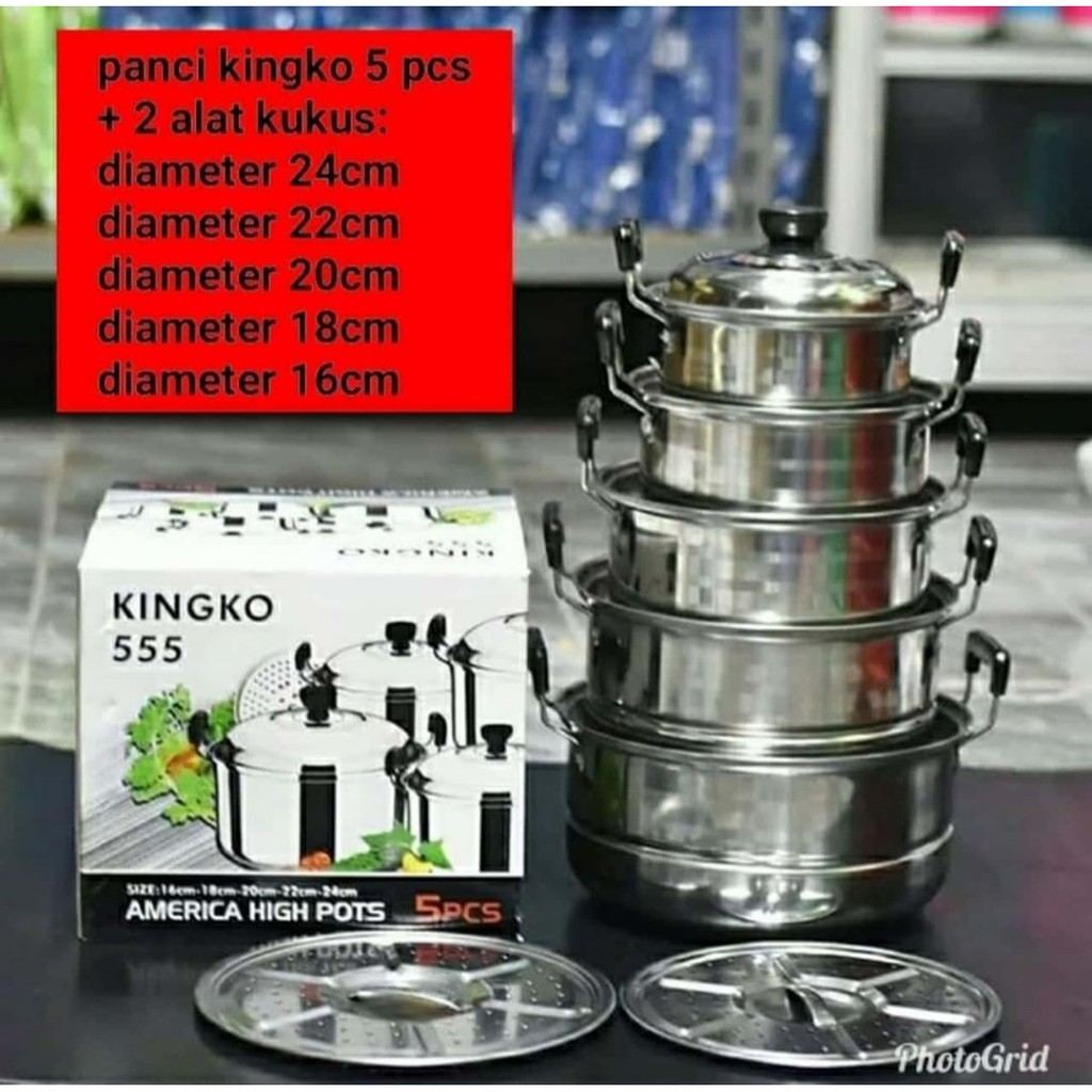 Jual Rumah Perabot Panci Kingko America High Pots Set Pcs