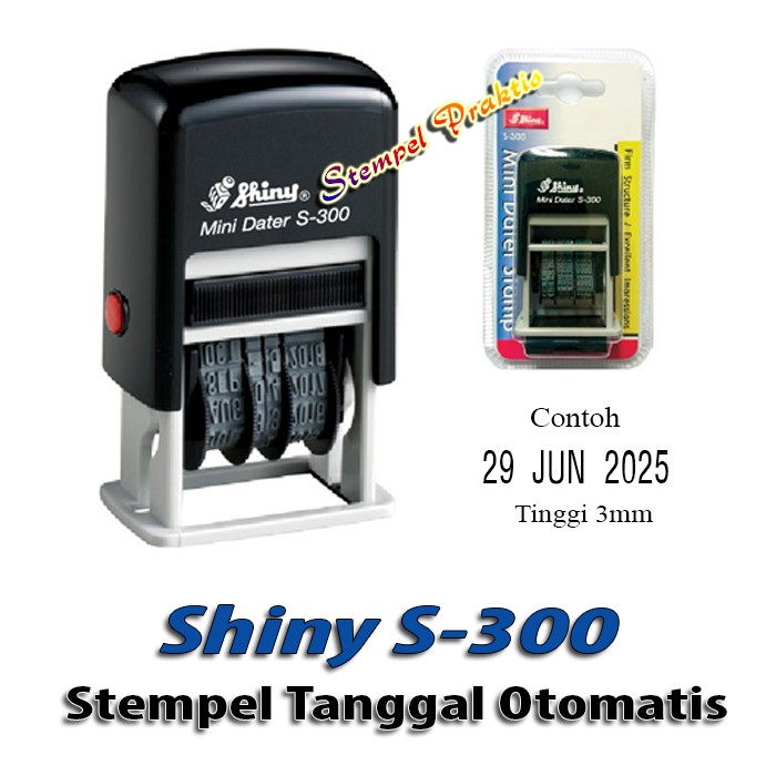 Jual Stempel Tanggal Otomatis 3mm Shiny S 300 Self Inking Shopee