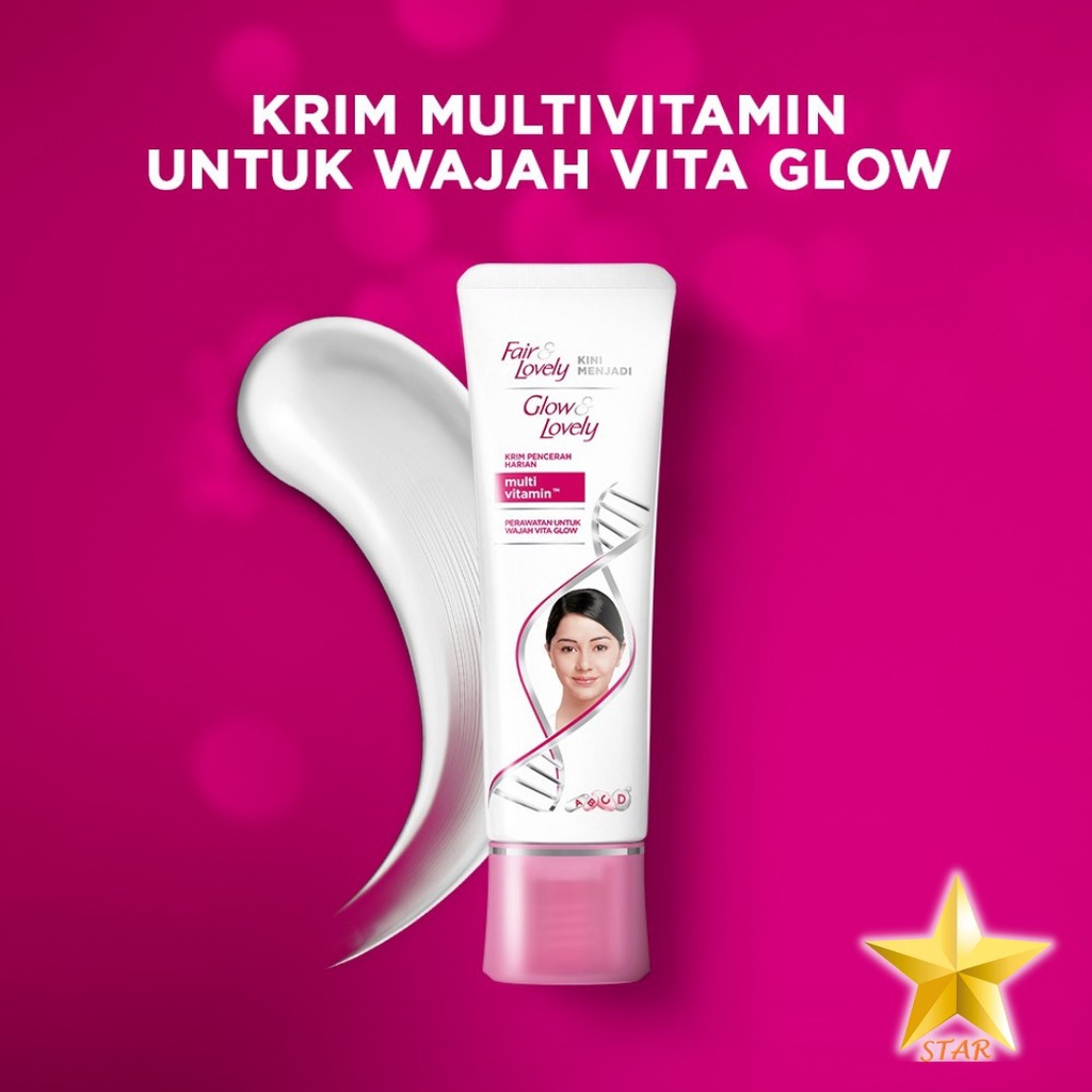 Jual Original Fair And Lovely Glow And Lovely Cream Pencerah Gr