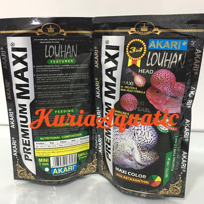 Jual Qfi Akari Premium Maxi Louhan Pakan Makanan Ikan Lohan G