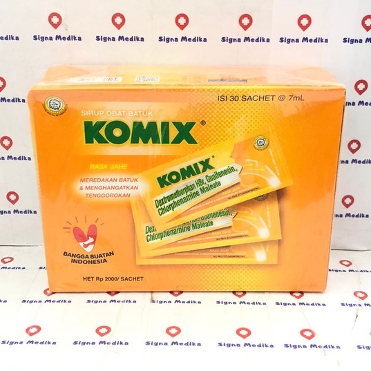 Jual Komix Rasa Jahe Box Isi Sachet Ml Obat Batuk Pilek Shopee