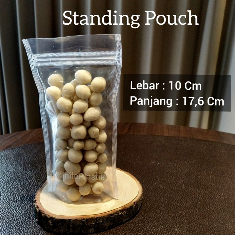 Jual Standing Pouch Transparan Plastik Ziplock Wayang Ukuran 10x17 6 Cm