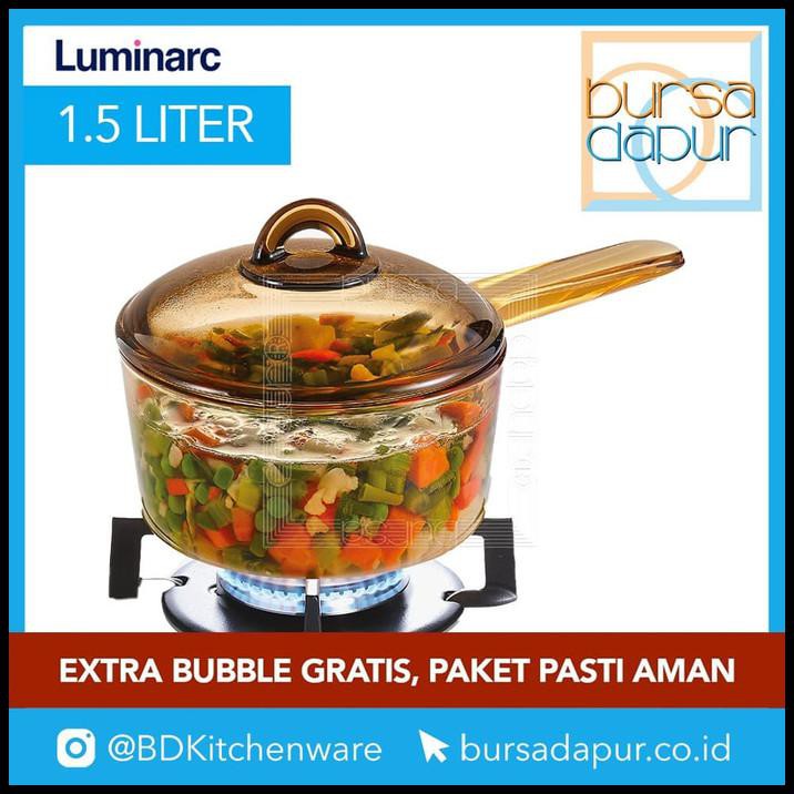 Jual Luminarc Vitro Amber Saucepan Tutup 1 5 Liter Model Tinggi