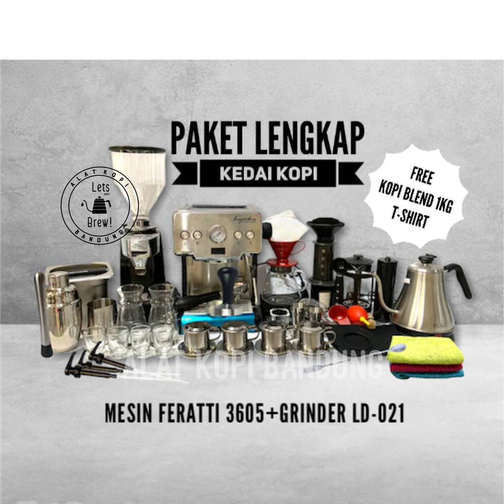 Jual Paket Usaha Kedai Kopi Susu Lengkap Mesin Ferratti Ferro Fcm