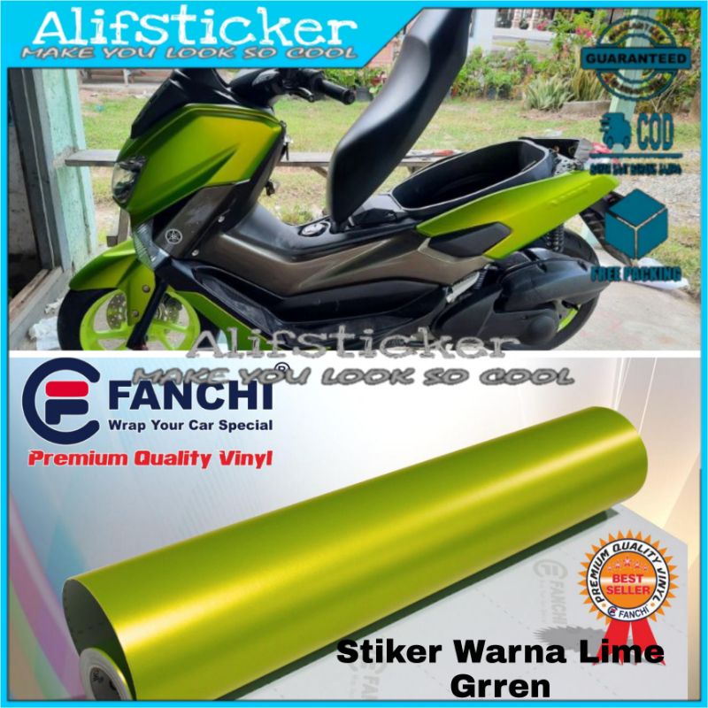 Jual Stiker Skotlet Lime Green Skotlet Motor Satin Hijau Lemon Doff