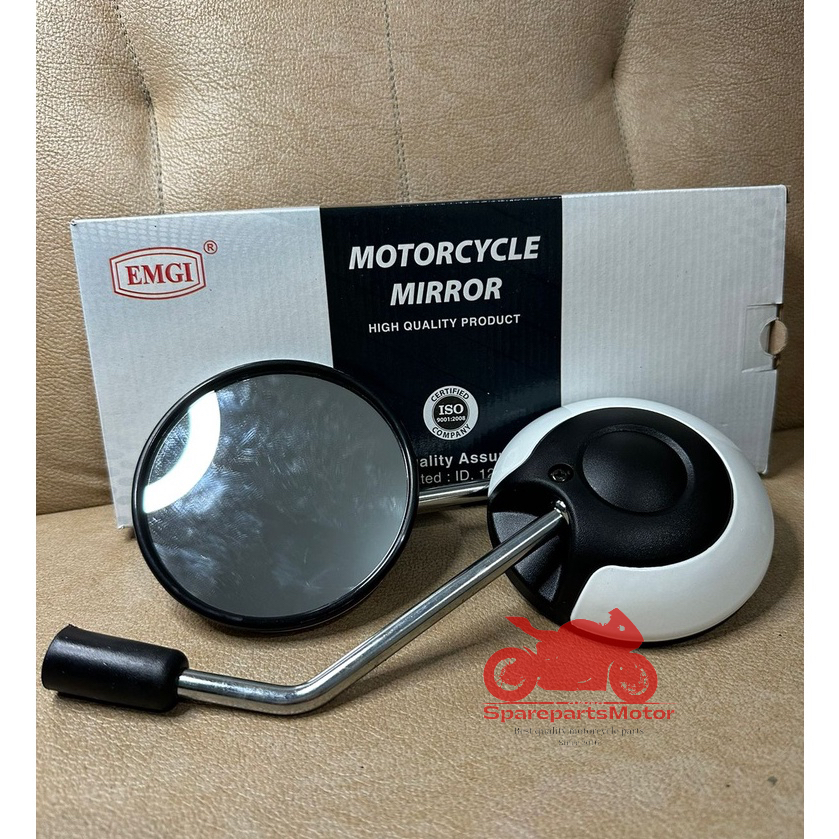 Jual Spion Motor Emgi Honda Scoopy Putih Gagang Chrome Pm