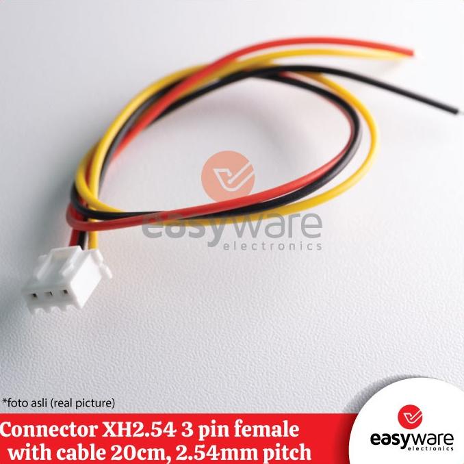 Jual Connector XH2 54 3 Pin Female With Cable 20cm JST 3pin 2 54mm