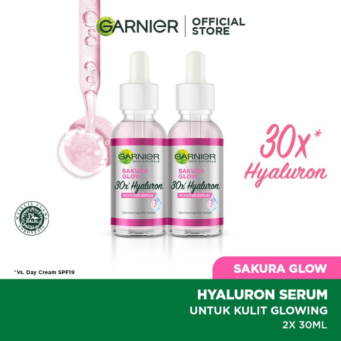 Jual Garnier Sakura Glow Hyaluron Booster Serum Twin Pack Sakura White