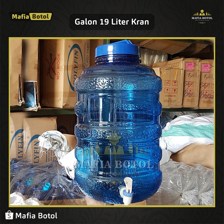 Jual Galon 19 Liter Botol Kran Cuci Tangan Guci Pet Besar Baru Tebal