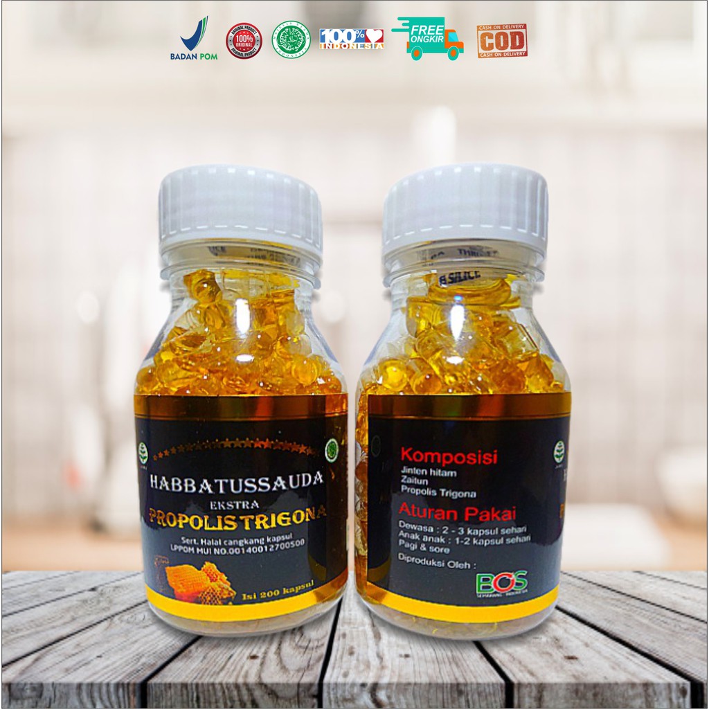 Jual HABBATUSSAUDA Extra Propolis Trigona Untuk Membantu Daya Tahan