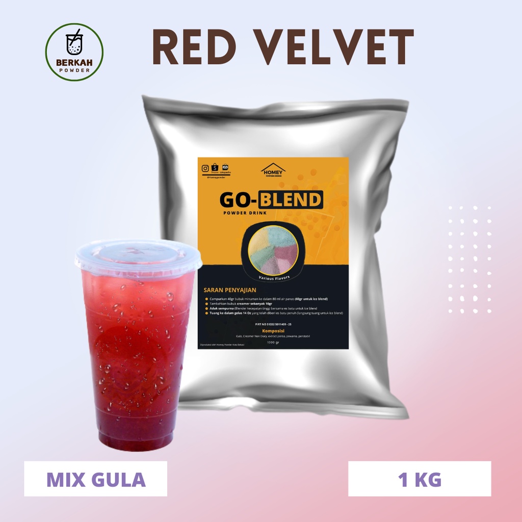 Jual Bubuk Minuman RED VELVET 1Kg Bubuk Minuman Rasa RED VELVET 1Kg