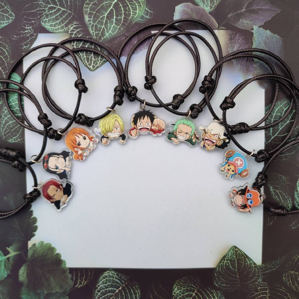 Jual Gelang Tali Single Charm Anime One Piece Bracelet Single Charm