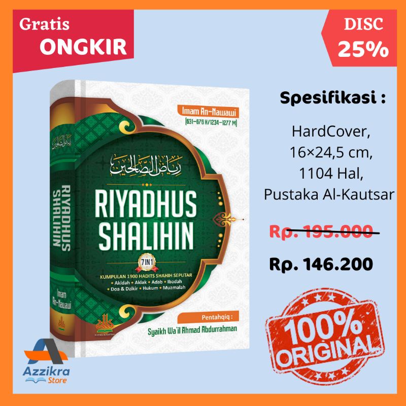 Jual Buku Riyadhus Shalihin Riyadus Salihin Kumpulan 1900 Hadits Shahih