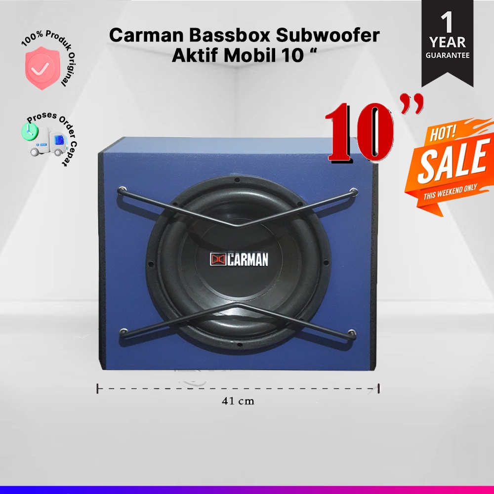 Jual Speaker Mobil Bassbox Aktif Subwoofer Carman Inch Cm Active