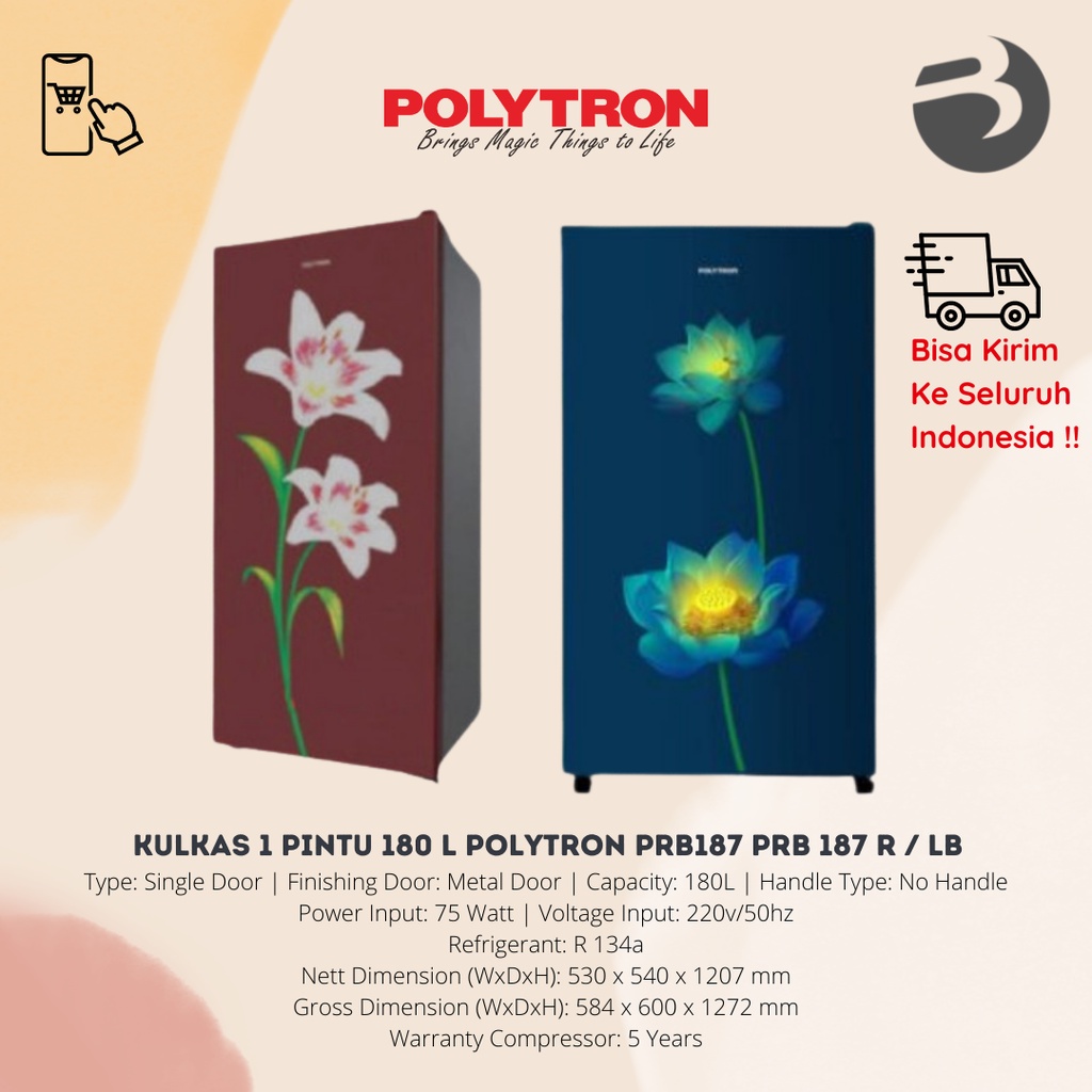 Jual Kulkas Pintu L Polytron Prb Prb R Lb Shopee Indonesia