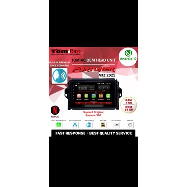 Jual HEAD UNIT ANDROID TOMIKO OEM TOYOTA FORTUNER VRZ Shopee Indonesia