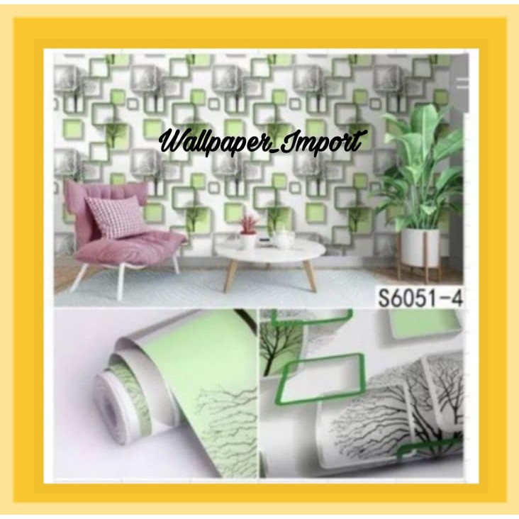 Jual Wallpaper 3D Kotak Hijau Ungu Biru Uk 45cmx8m Grade A Shopee