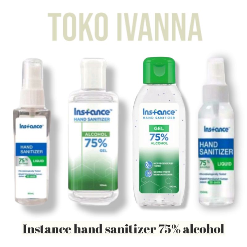 Jual Instance Hand Sanitizer 75 Botol Gel Spray 100mL 60mL Shopee