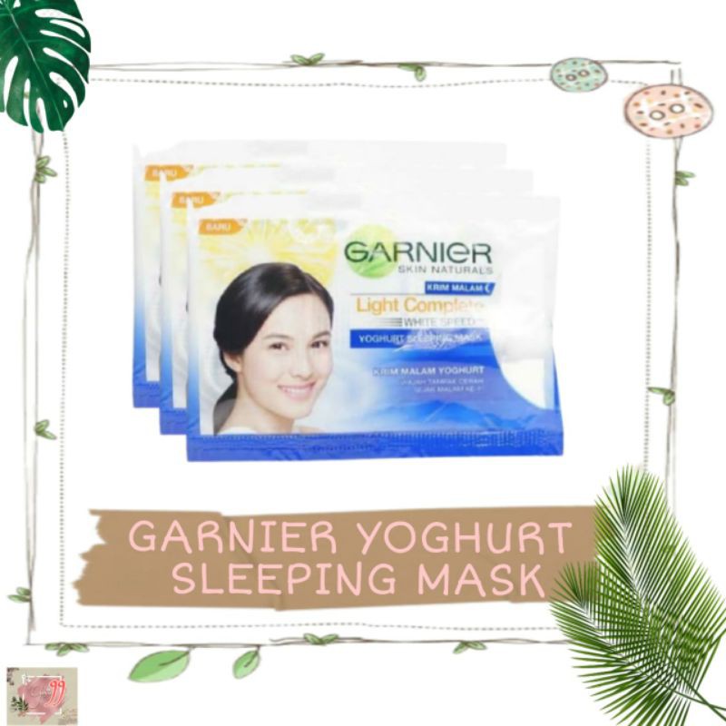 Jual Garnier Light Complete Yoghurt Sleeping Mask Sachet Ml Shopee