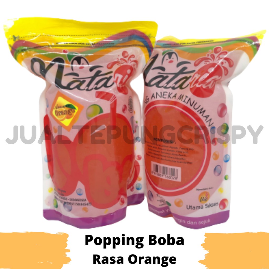 Jual Popping Boba Orange 500g Jelly Mutiara Topping Minuman