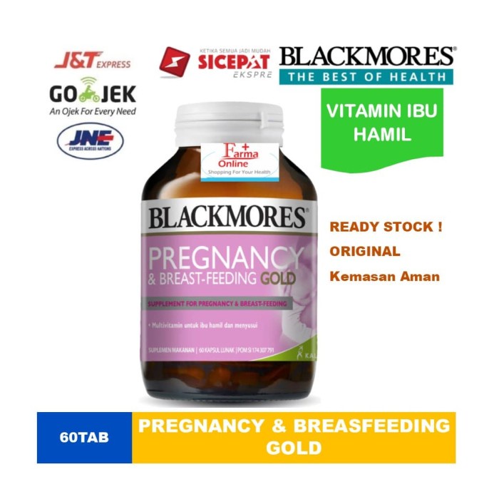 Jual Ibu Hamil Blackmores Pregnancy Breast Feeding Isi 60 Kapsul