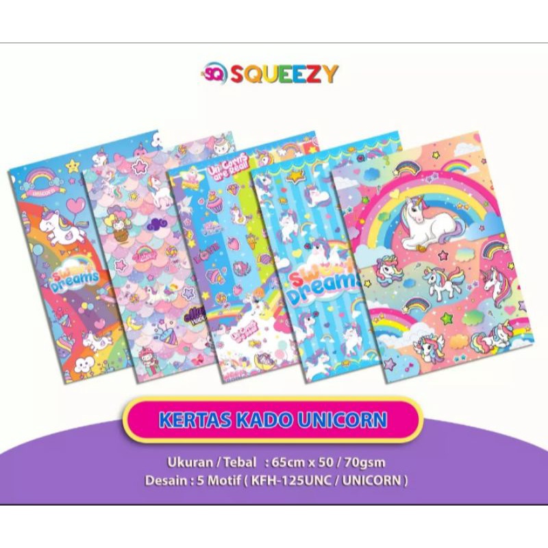 Jual Kertas Kado Squeezy Motif Pak Lembar Motif Random Shopee