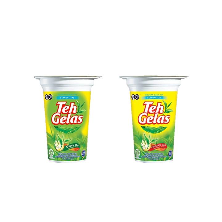 Jual Teh Gelas Cup Green Tea 170 ML Teh Gelas Cup Original Tea 170 ML