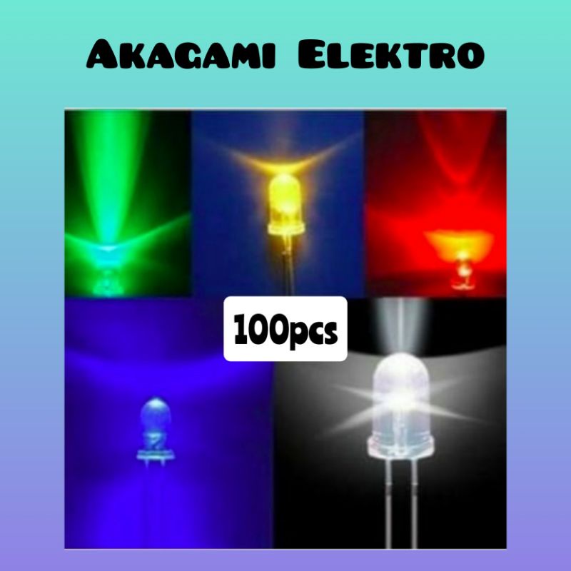 Jual Pcs Led Mm Warna Putih Merah Biru Hijau Kuning Shopee