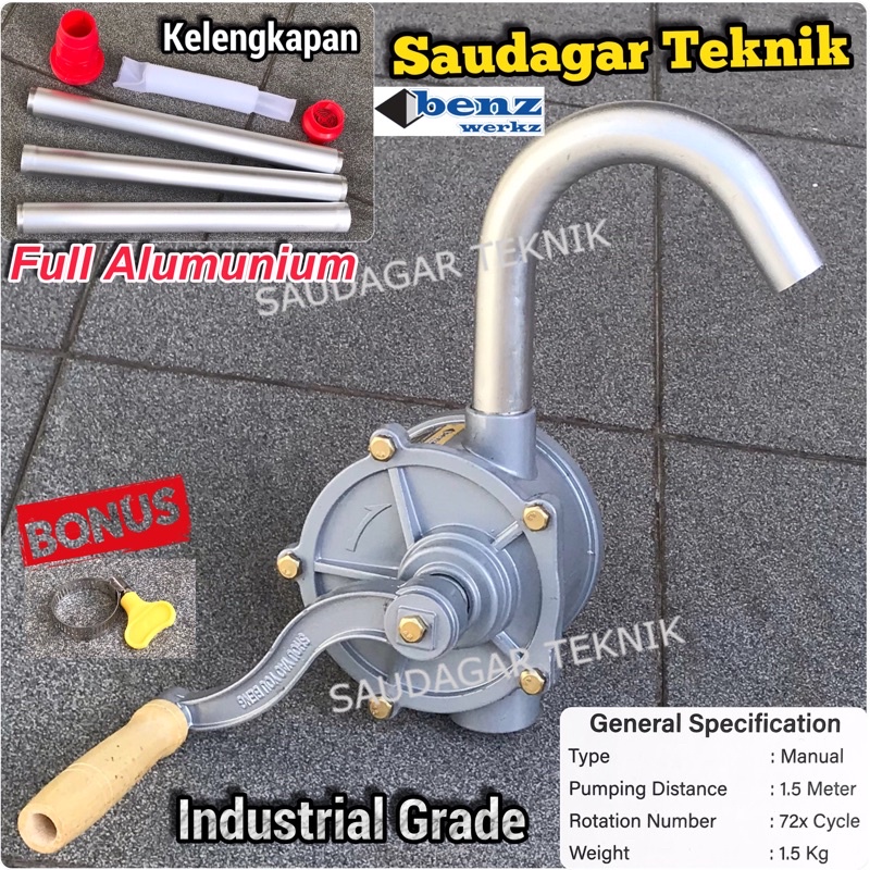 Jual Pompa Oli Manual Putar Pompa Drum Putar Benz Hand Pump Alumunium